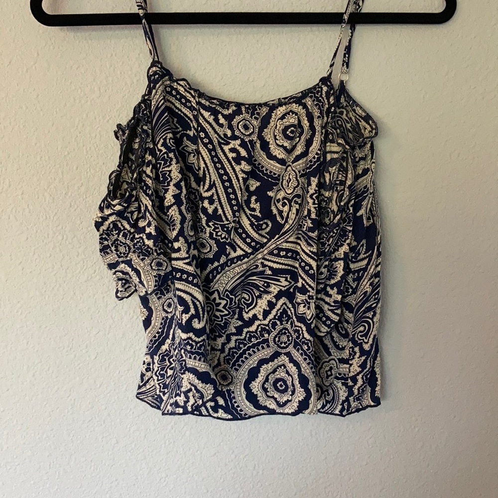 Blue Paisley Top
